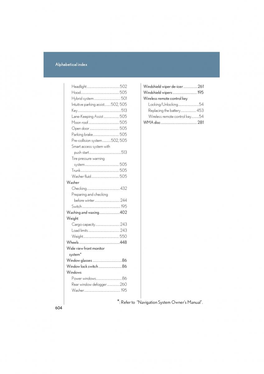 Lexus HS owners manual / page 606