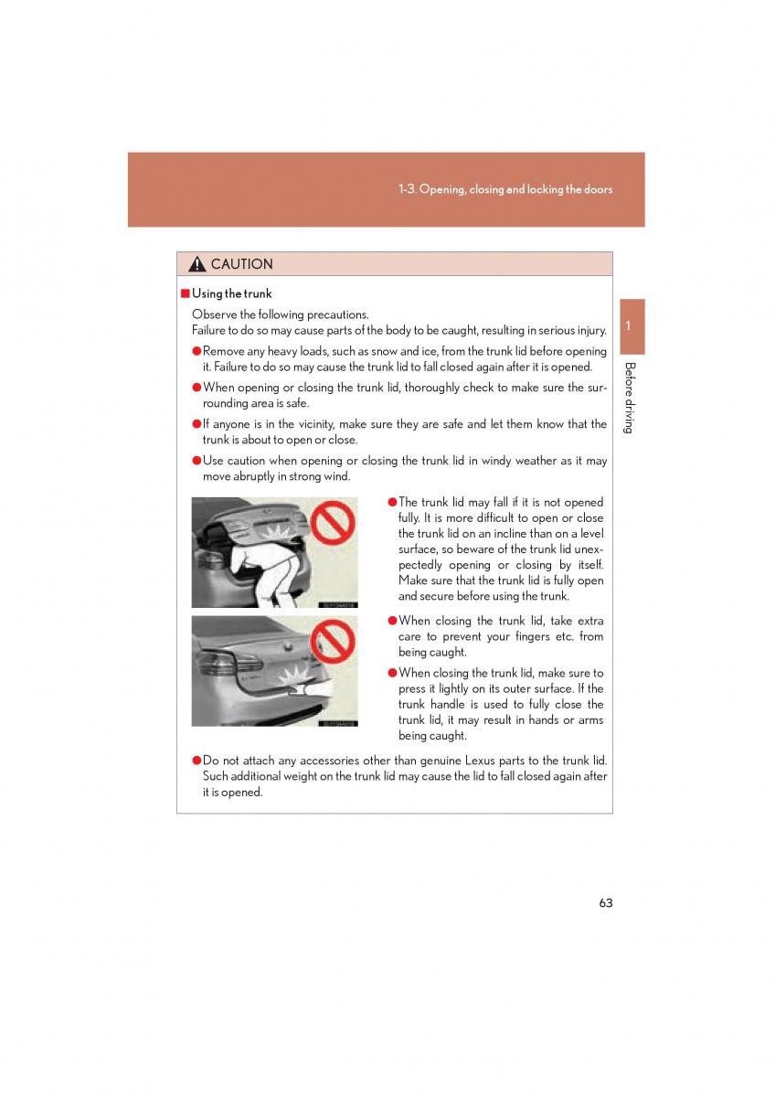 Lexus HS owners manual / page 65