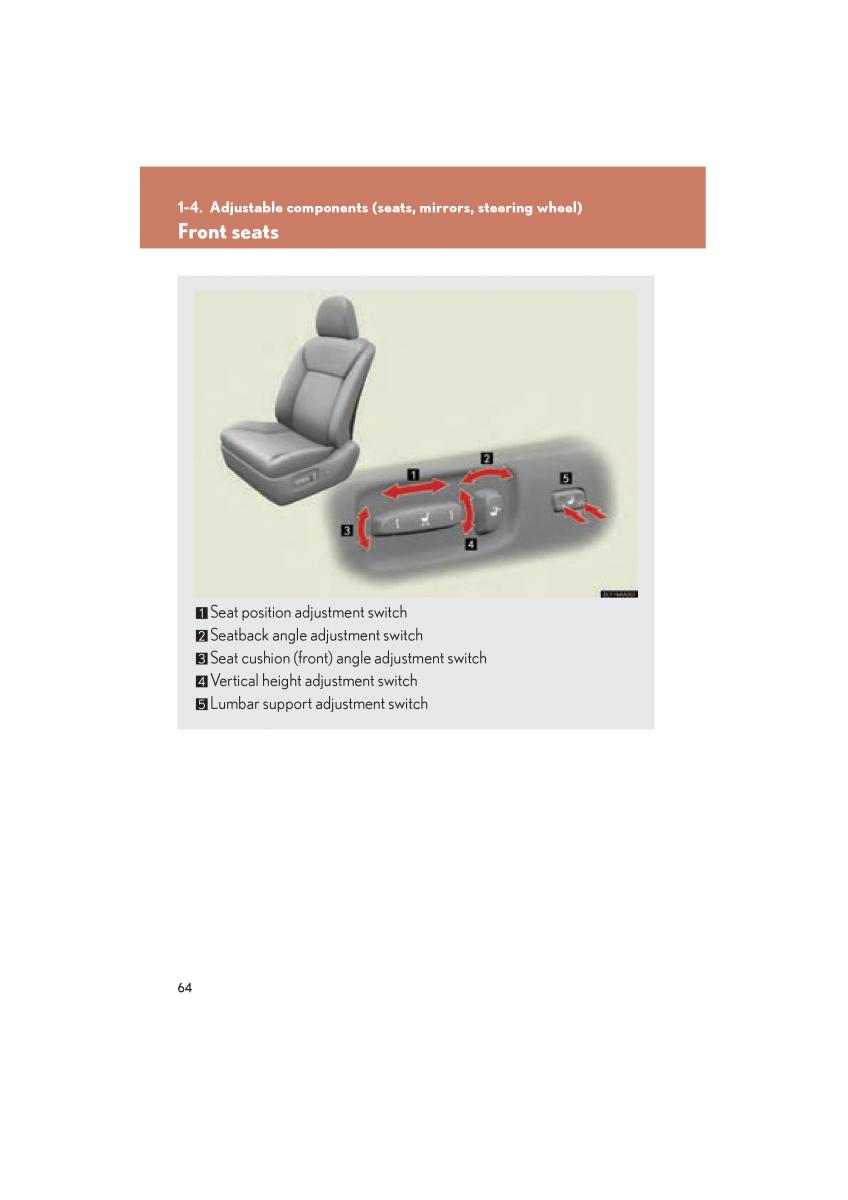 Lexus HS owners manual / page 66