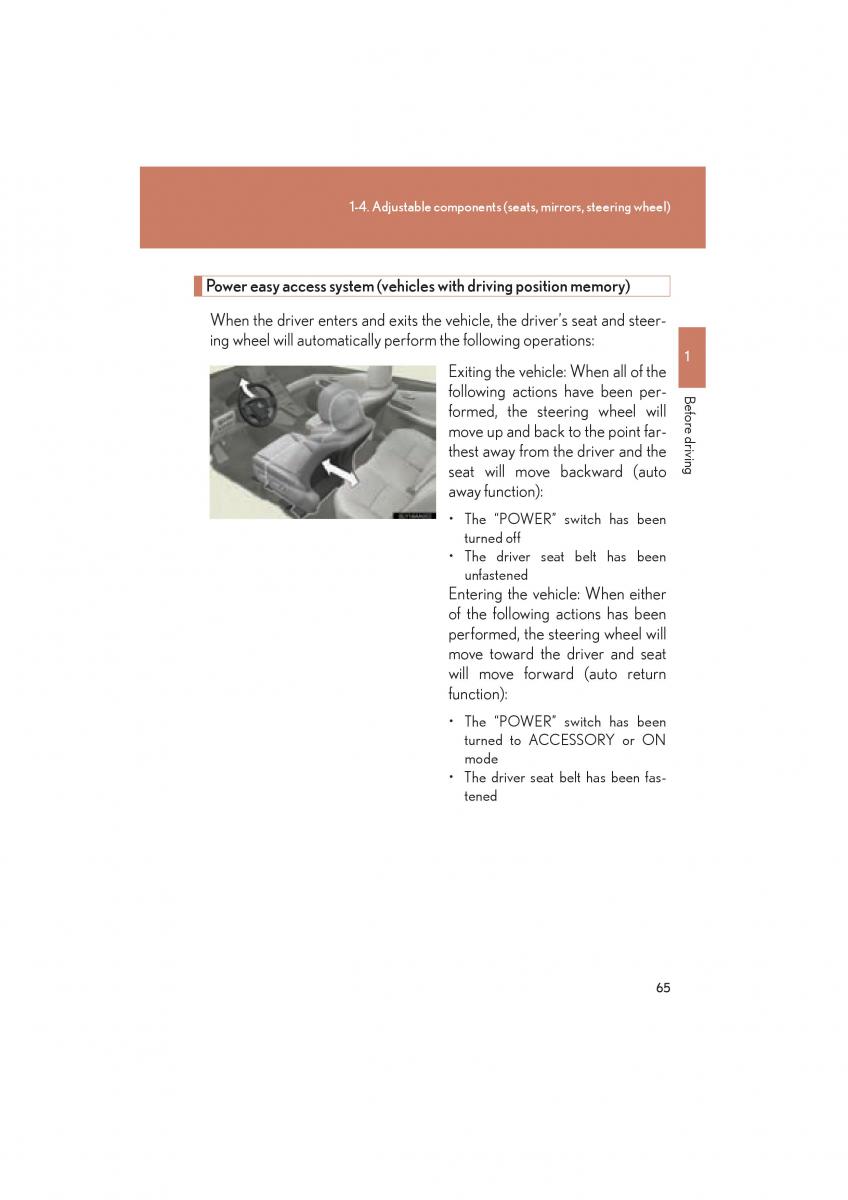 Lexus HS owners manual / page 67