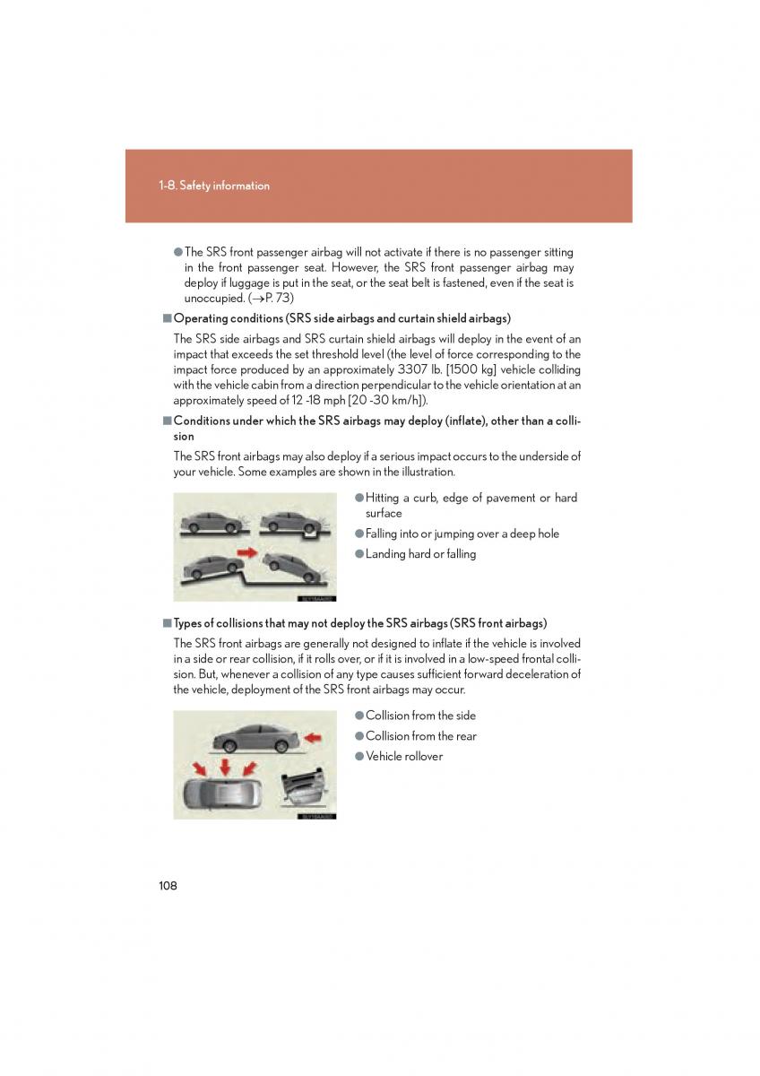 Lexus HS owners manual / page 110