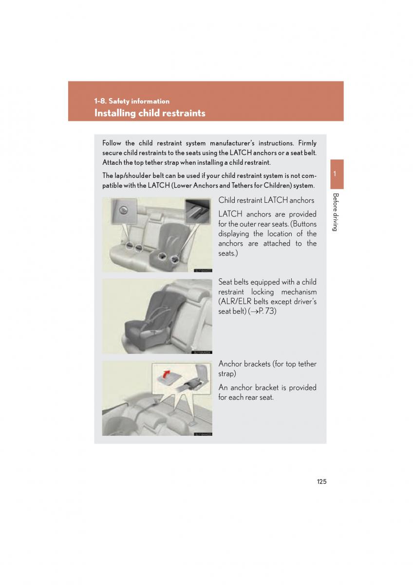 Lexus HS owners manual / page 127