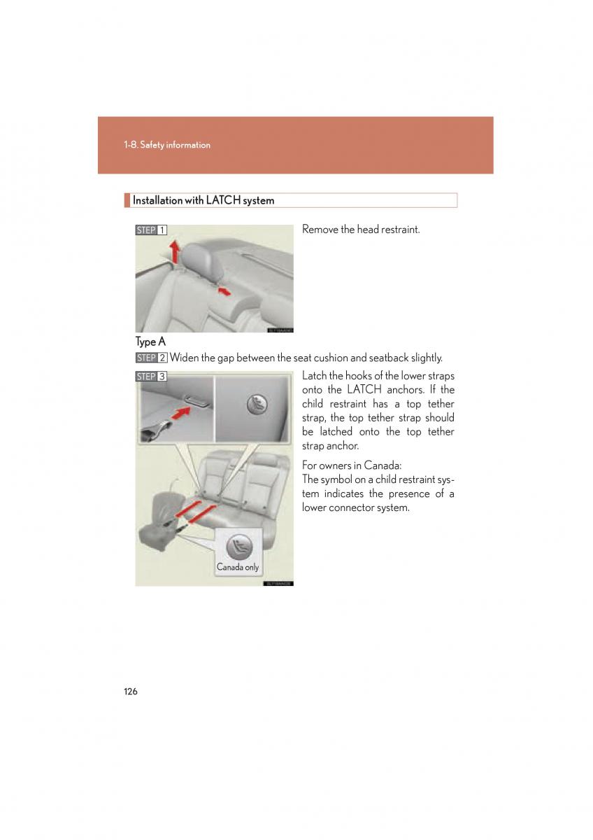 Lexus HS owners manual / page 128