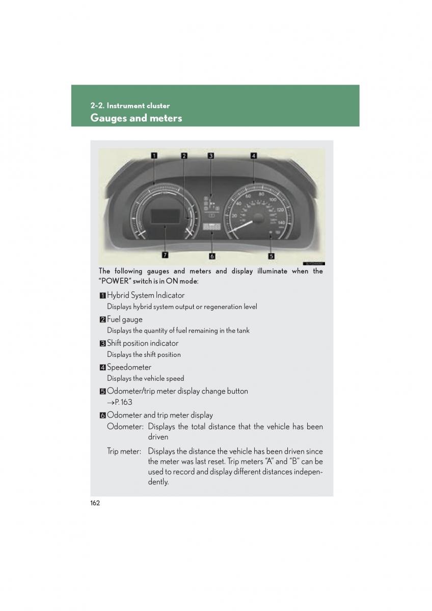 Lexus HS owners manual / page 164