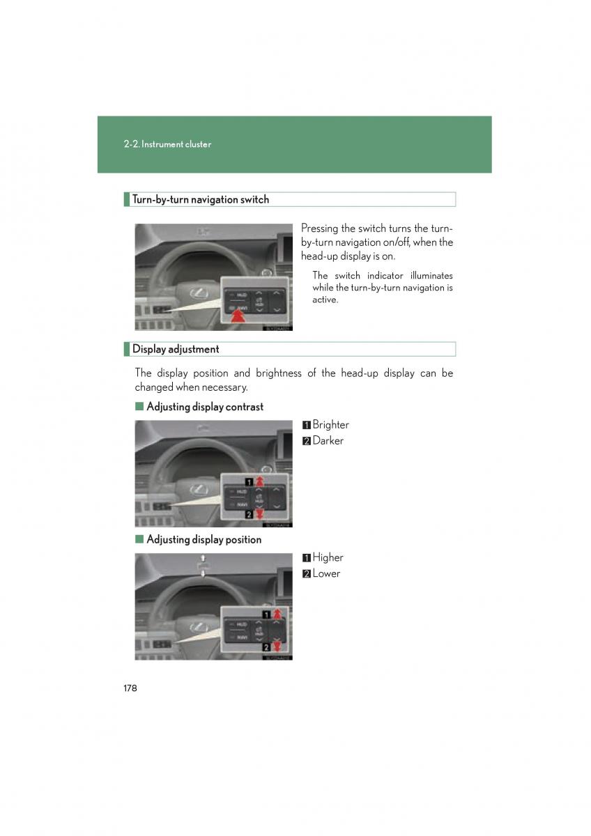 Lexus HS owners manual / page 180