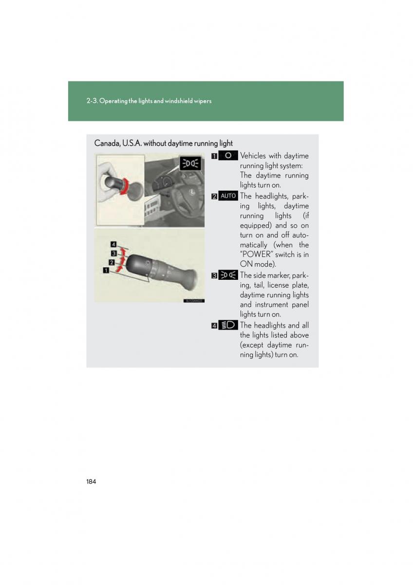 Lexus HS owners manual / page 186