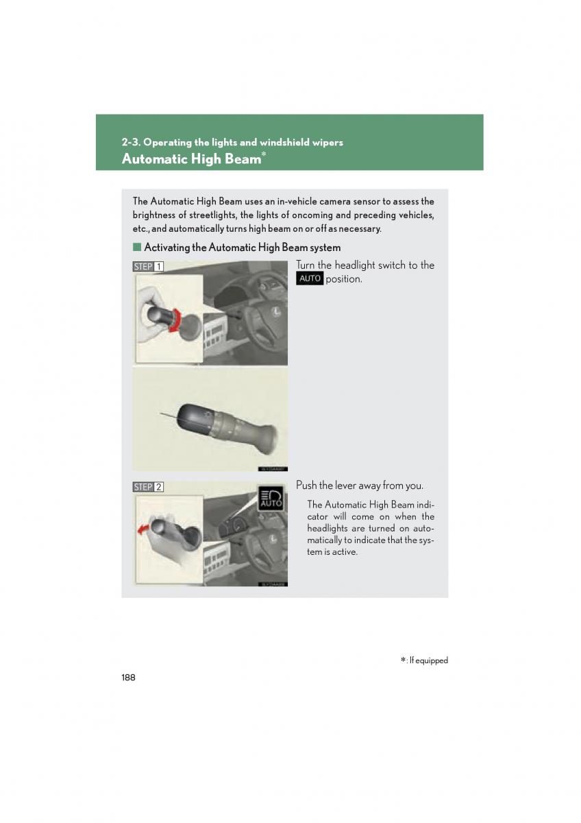 Lexus HS owners manual / page 190