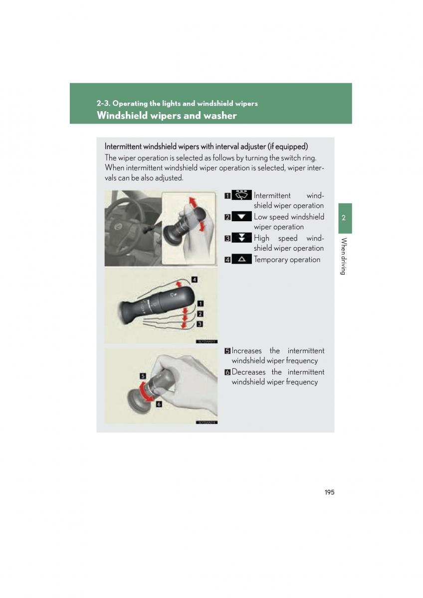 Lexus HS owners manual / page 197