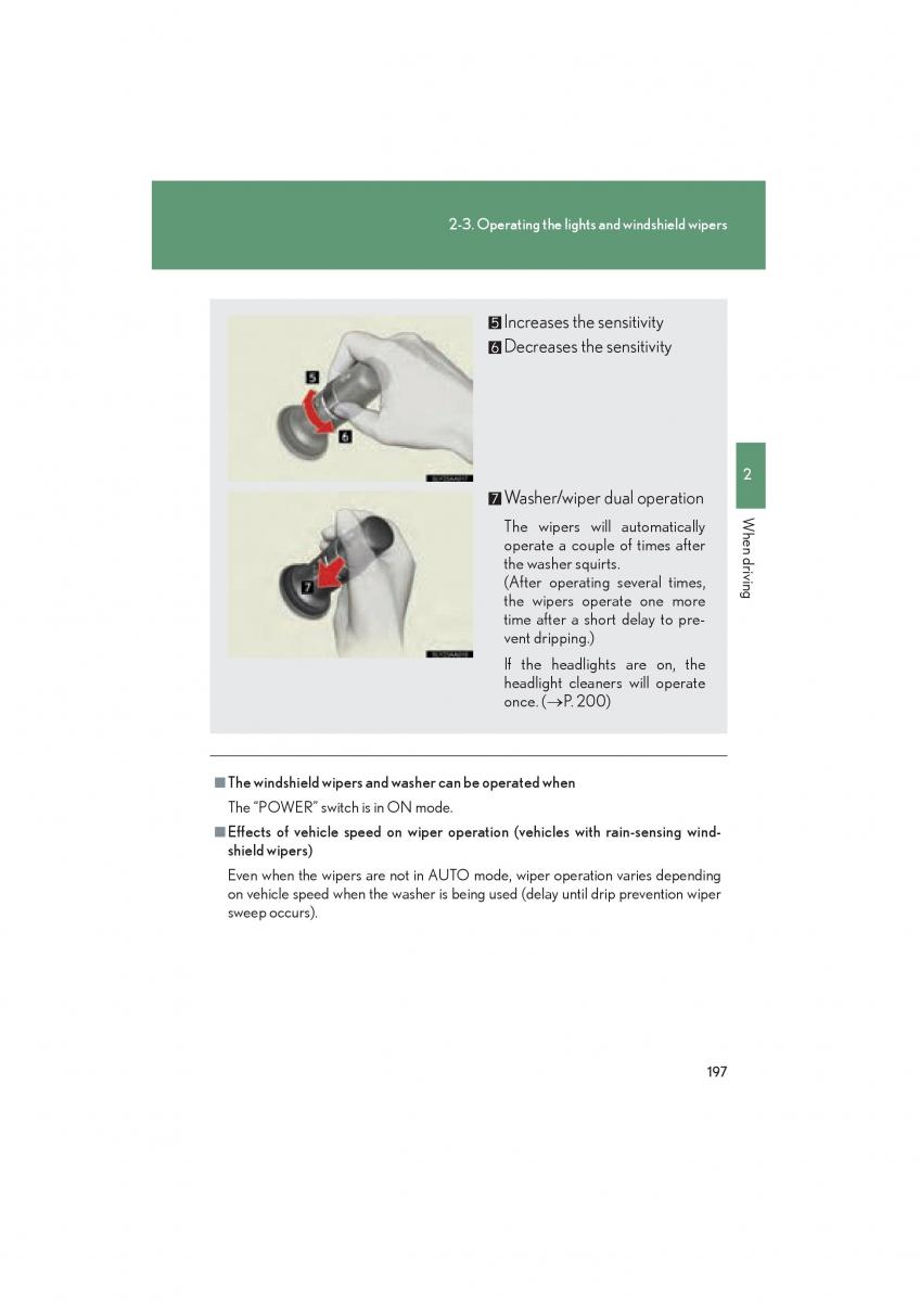 Lexus HS owners manual / page 199