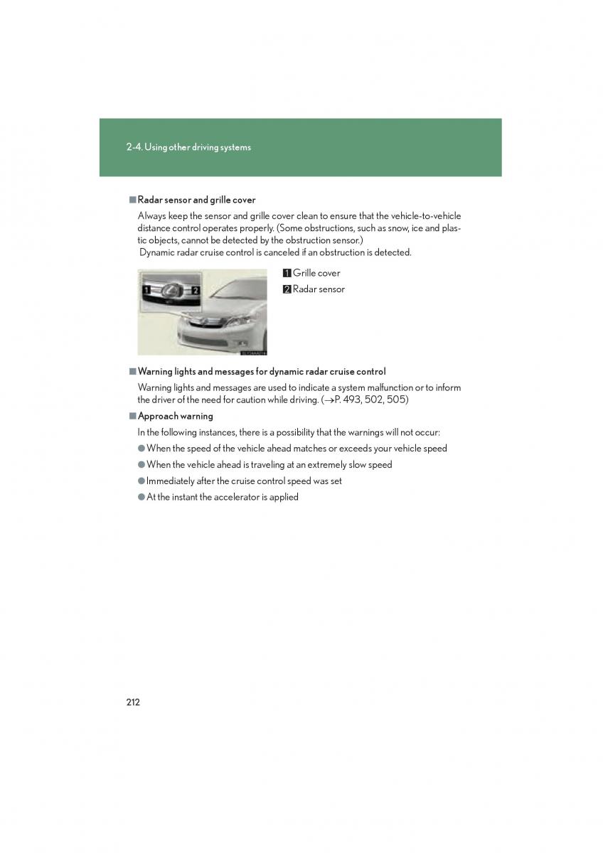 Lexus HS owners manual / page 214