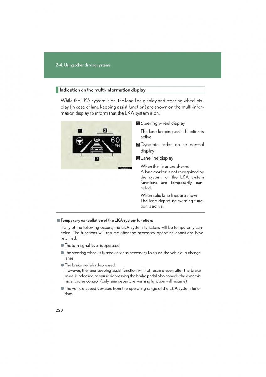 Lexus HS owners manual / page 222