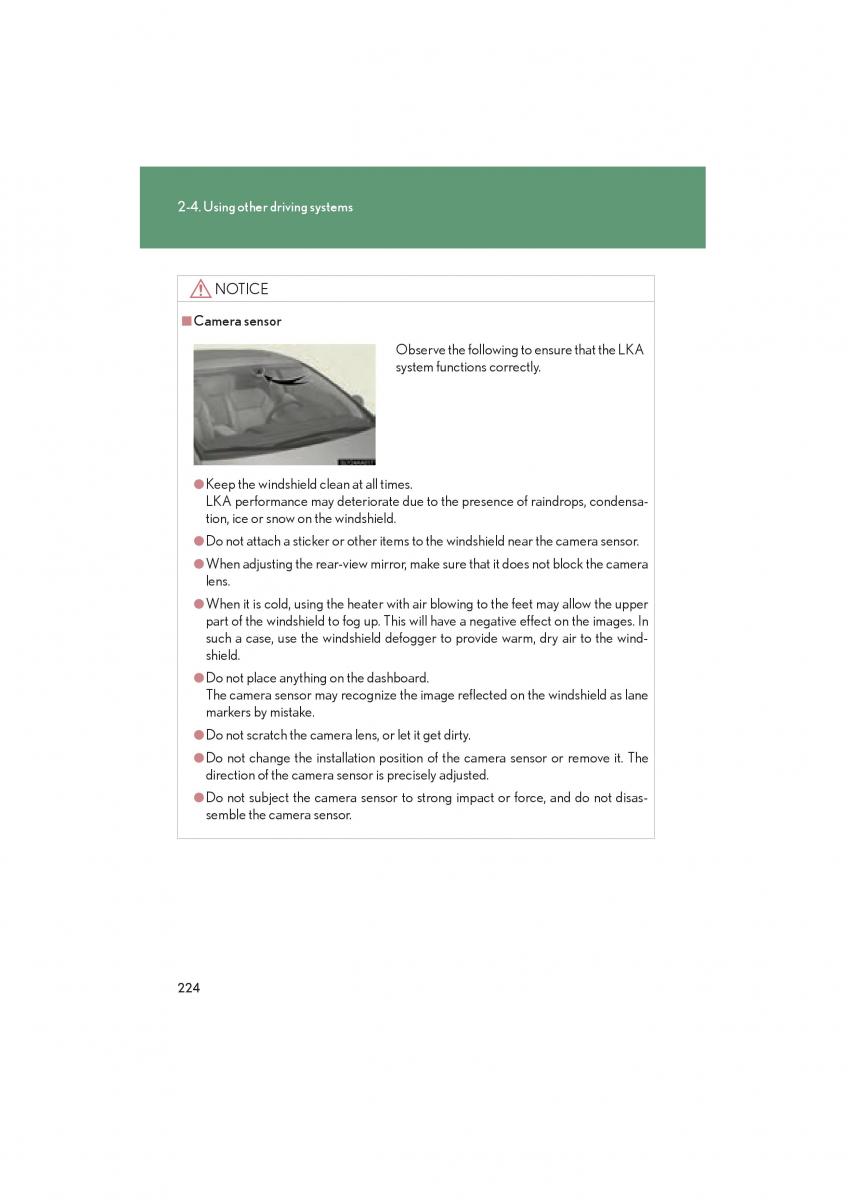 Lexus HS owners manual / page 226