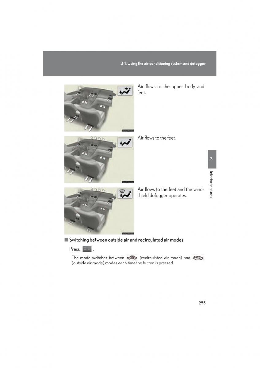 Lexus HS owners manual / page 257