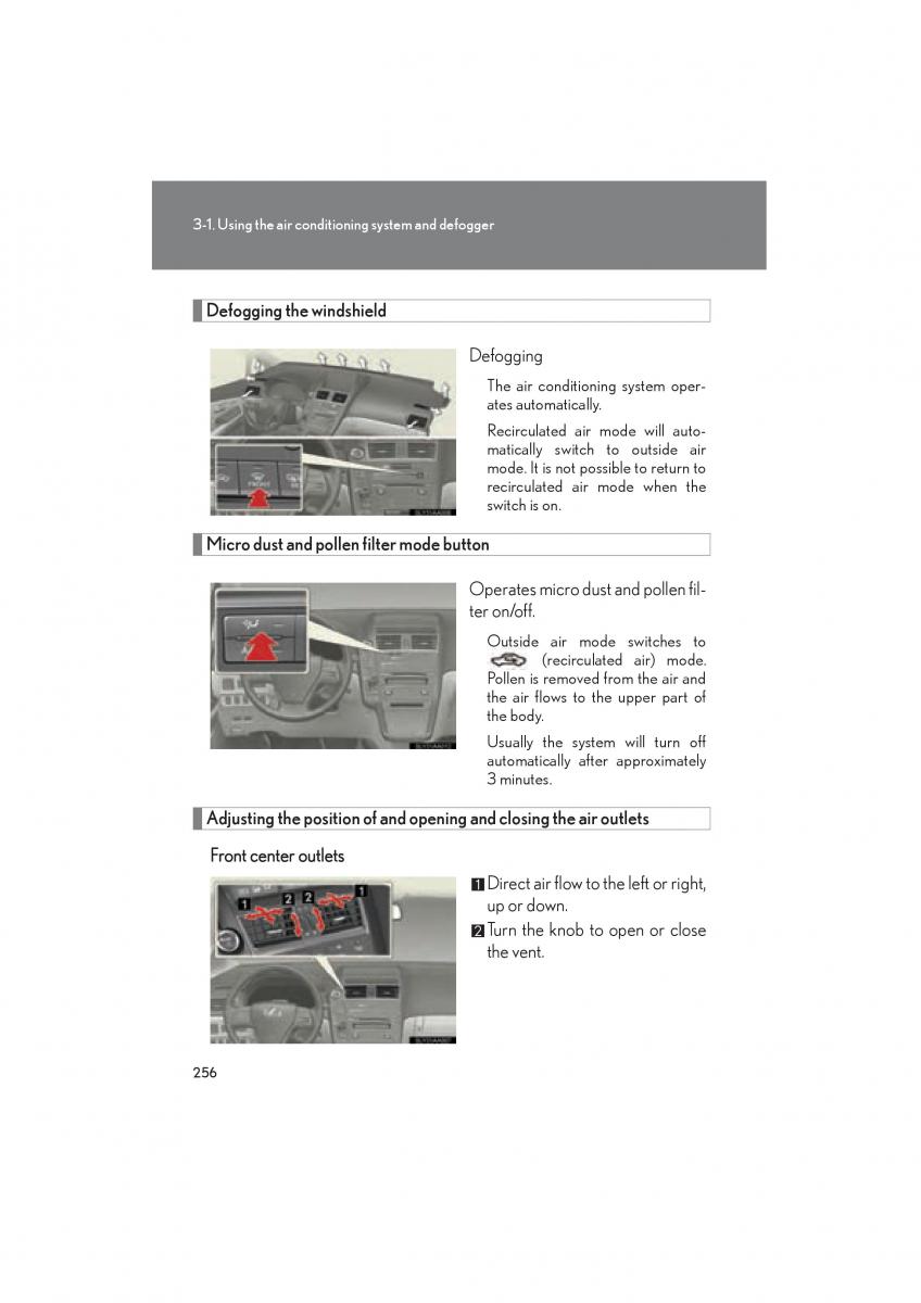 Lexus HS owners manual / page 258