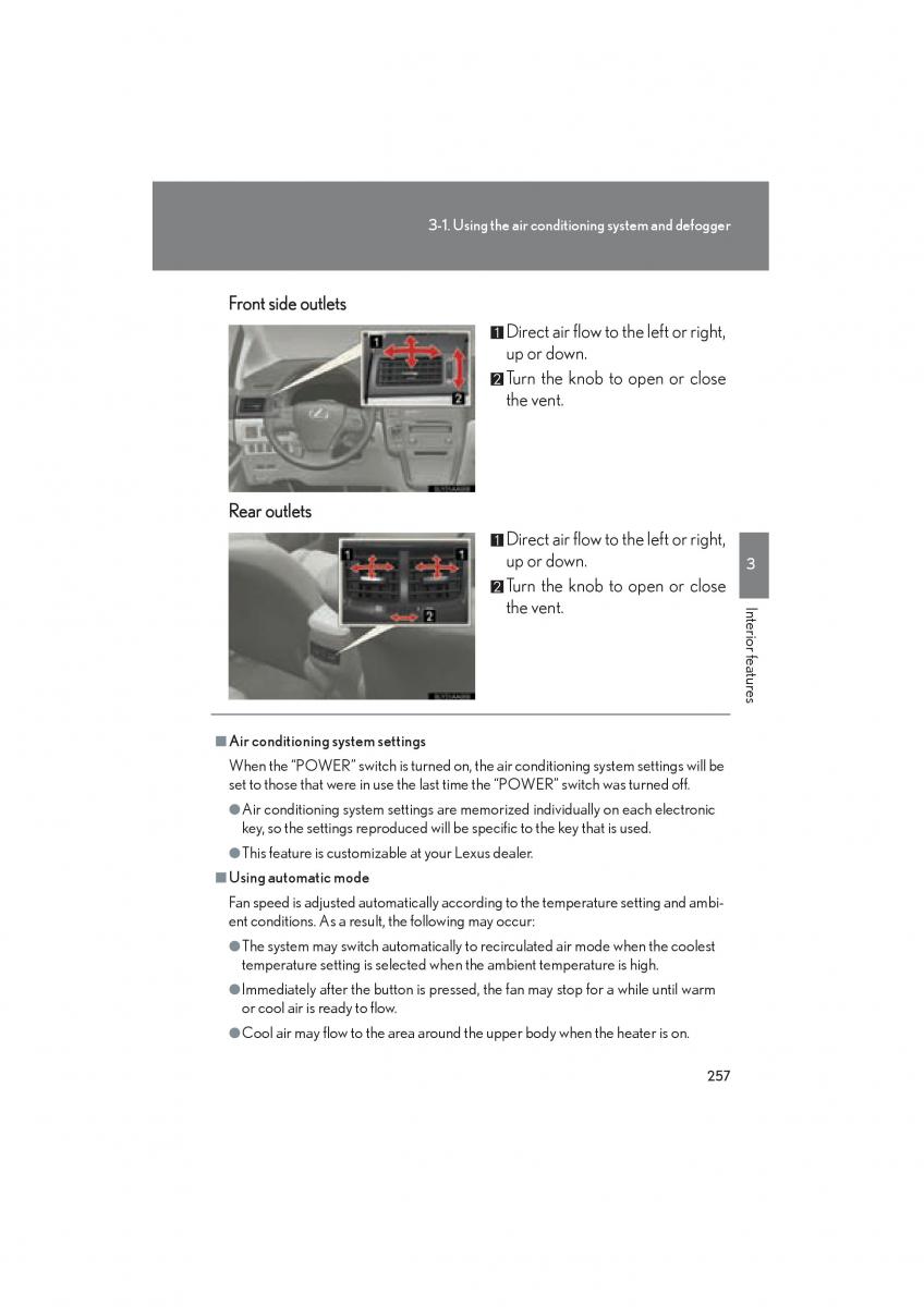 Lexus HS owners manual / page 259