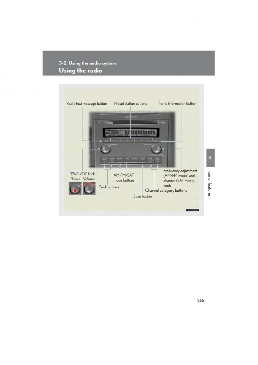 Lexus HS owners manual / page 267