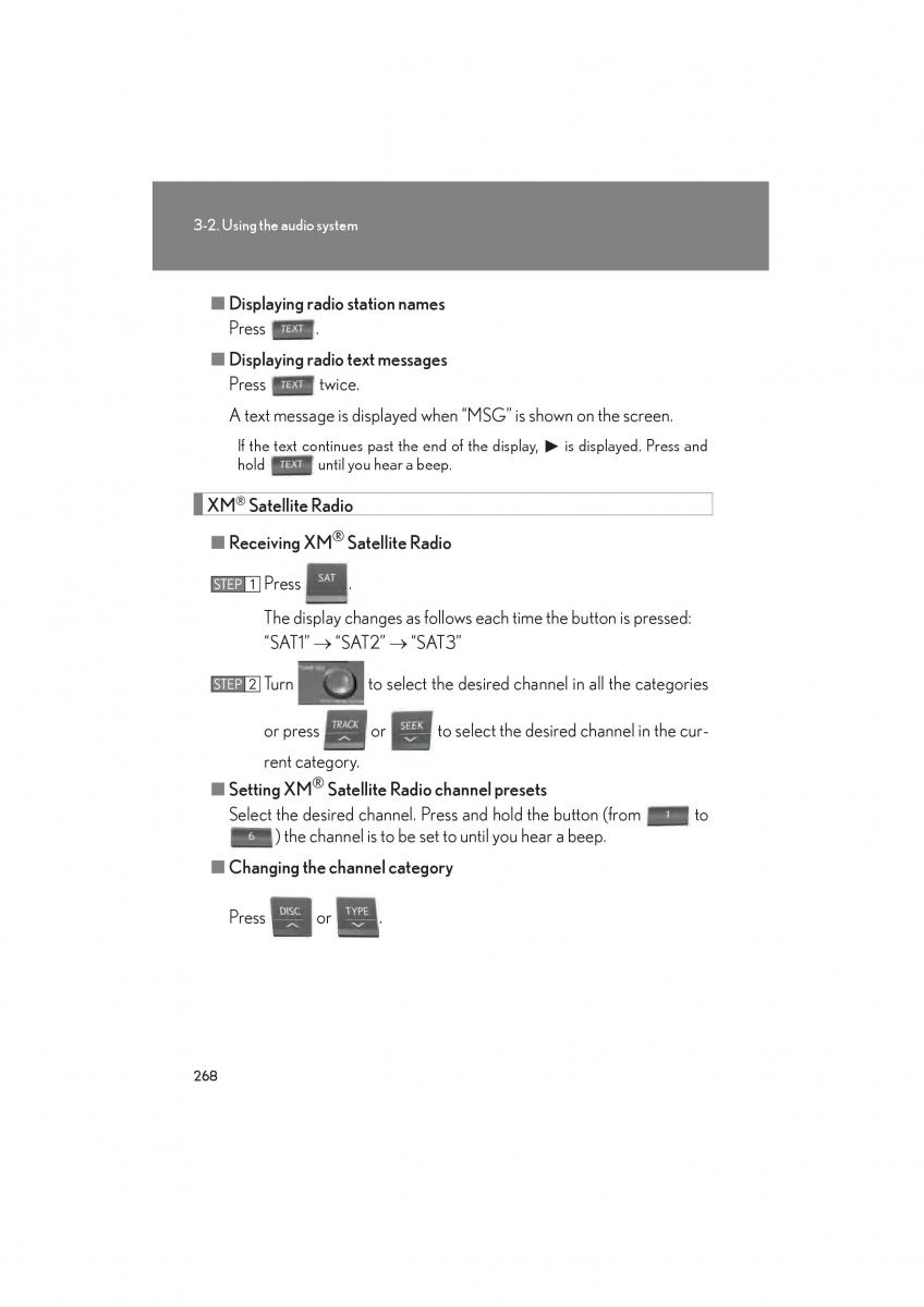 Lexus HS owners manual / page 270