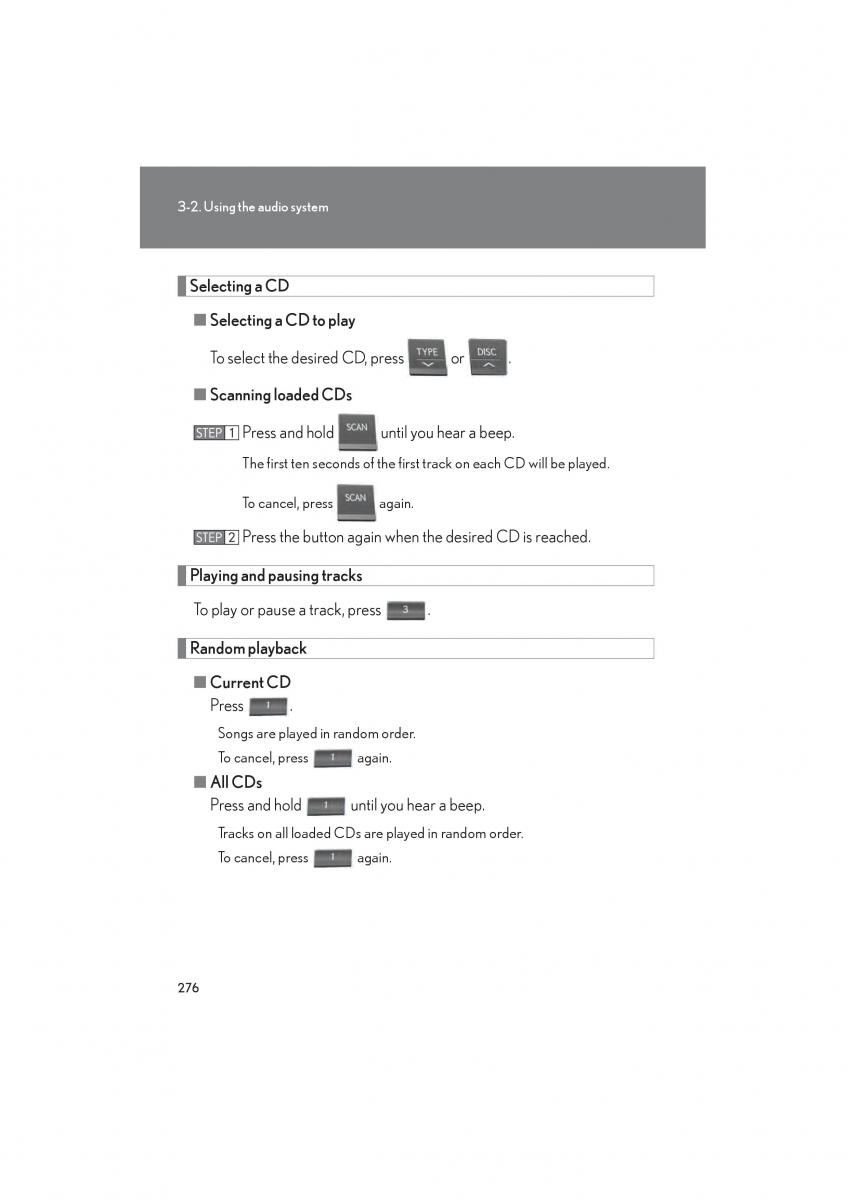 Lexus HS owners manual / page 278