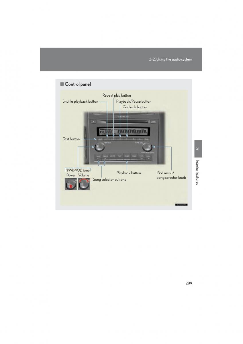 Lexus HS owners manual / page 291