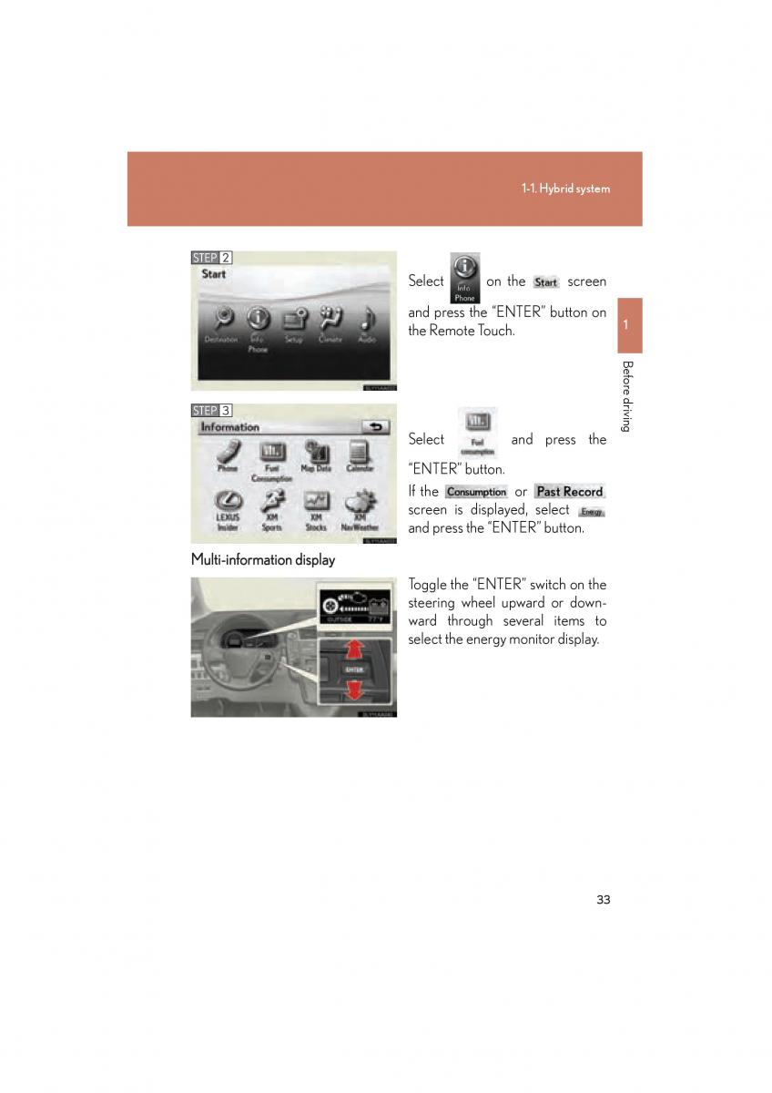 Lexus HS owners manual / page 35