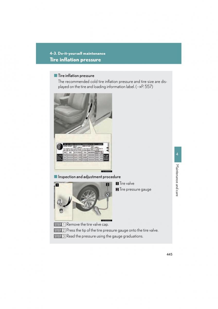 Lexus HS owners manual / page 447