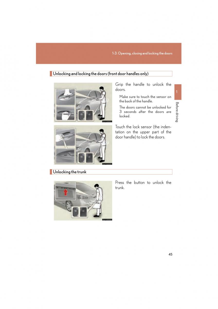 Lexus HS owners manual / page 47