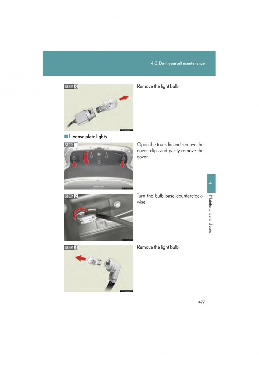 Lexus HS owners manual / page 479