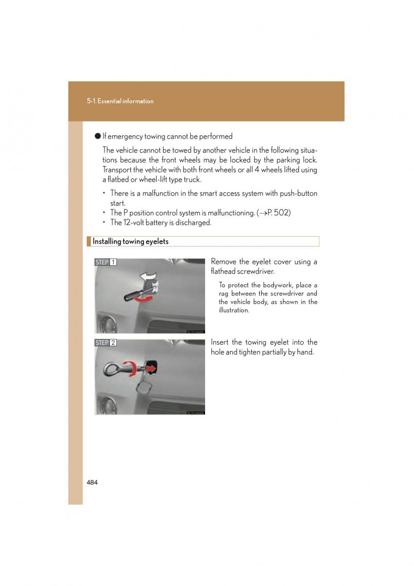 Lexus HS owners manual / page 486