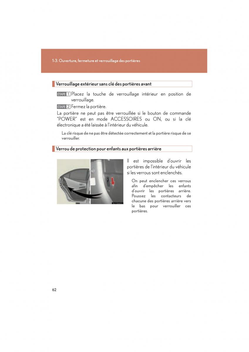 Lexus HS manuel du proprietaire / page 64