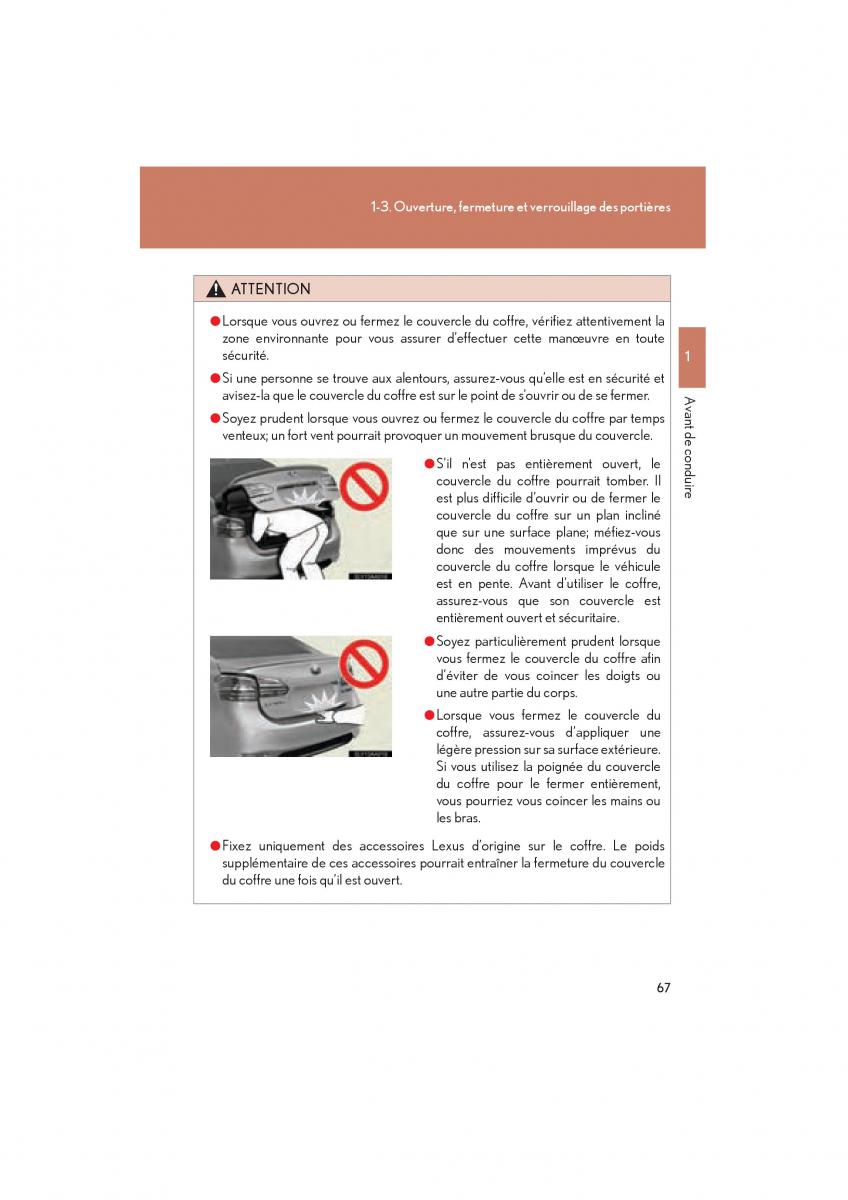 Lexus HS manuel du proprietaire / page 69