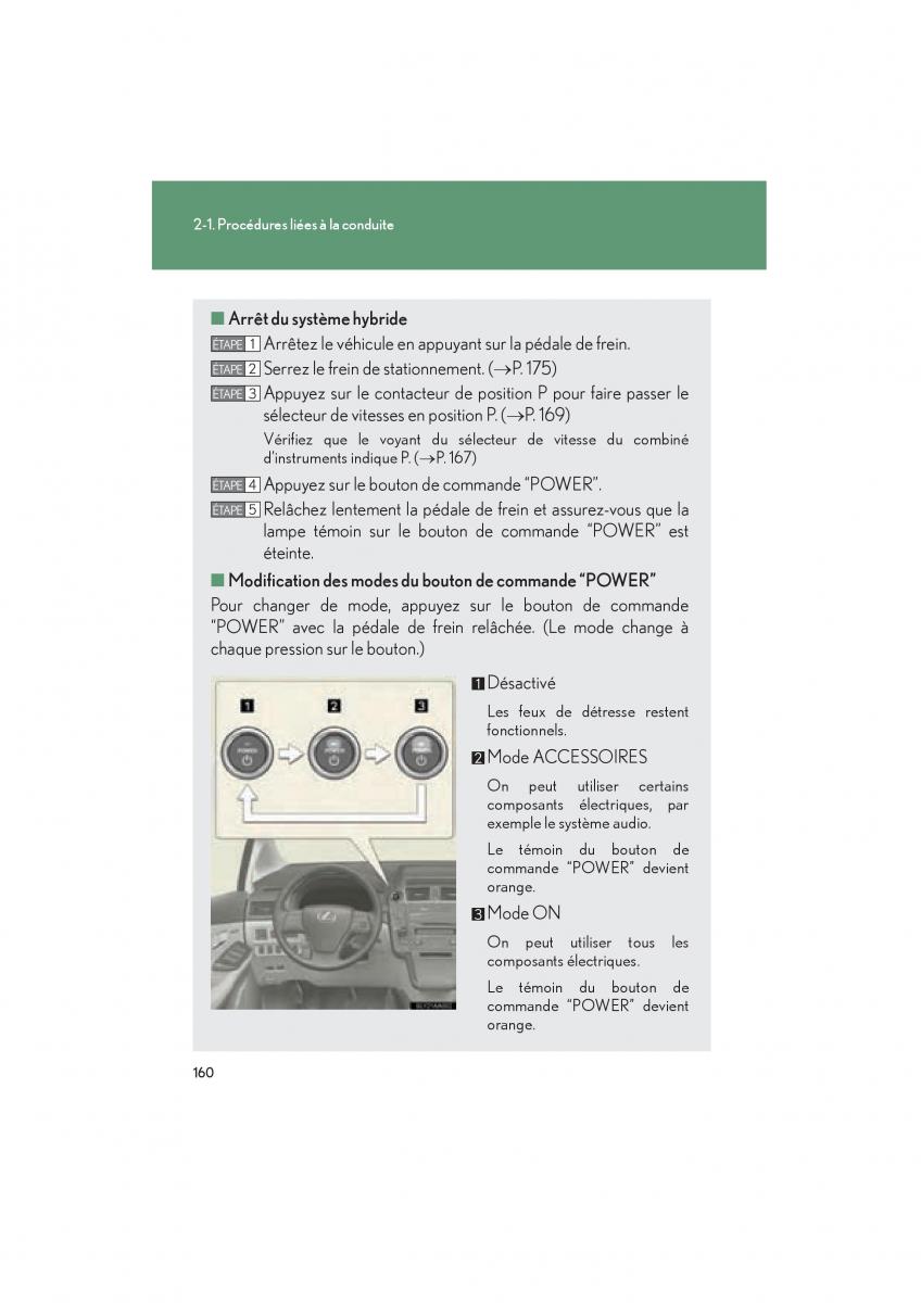 Lexus HS manuel du proprietaire / page 162