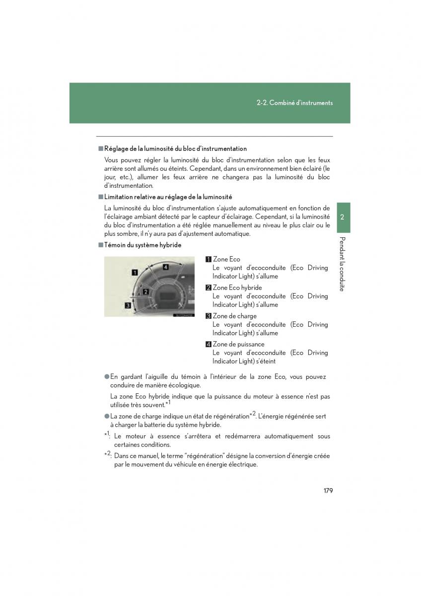 Lexus HS manuel du proprietaire / page 181