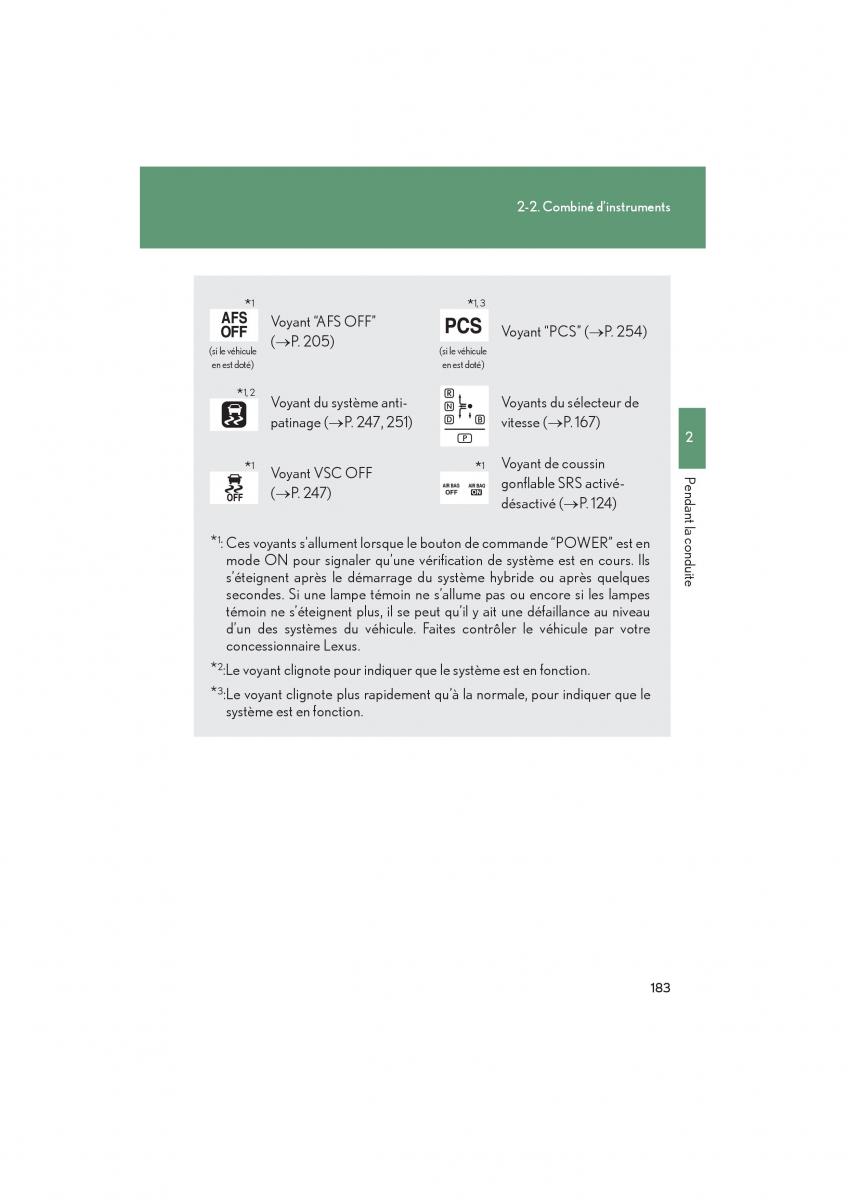 Lexus HS manuel du proprietaire / page 185