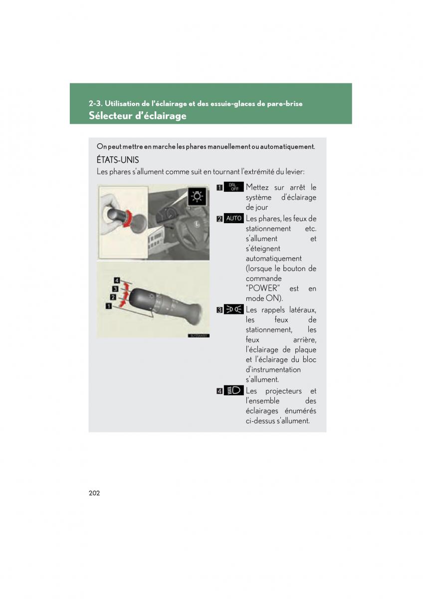 Lexus HS manuel du proprietaire / page 204