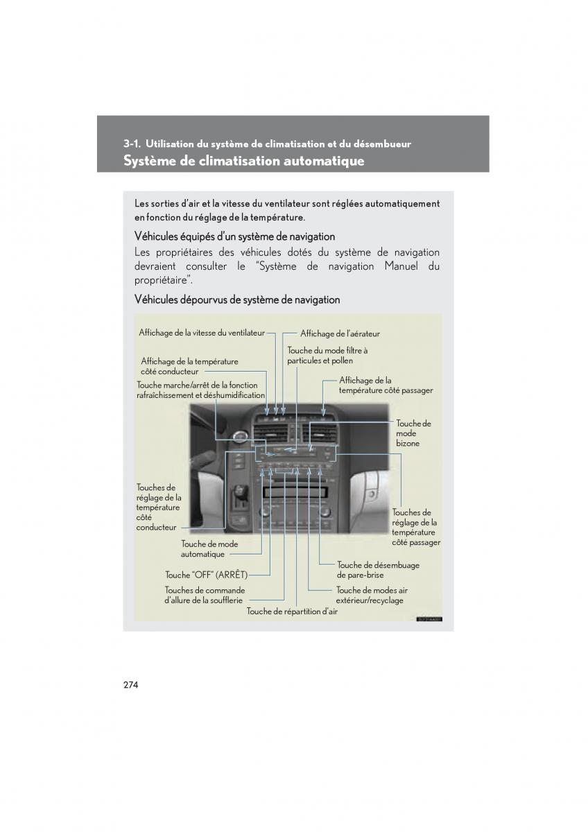 Lexus HS manuel du proprietaire / page 276