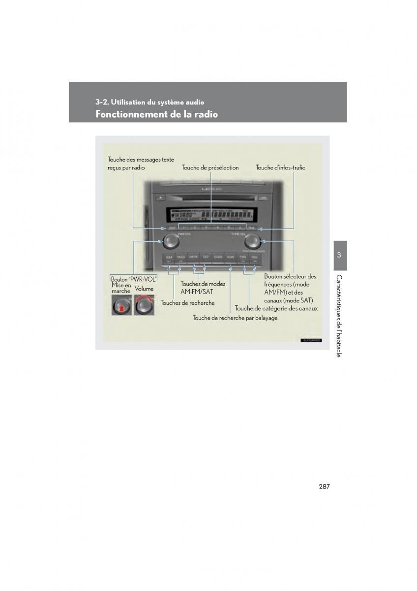 Lexus HS manuel du proprietaire / page 289