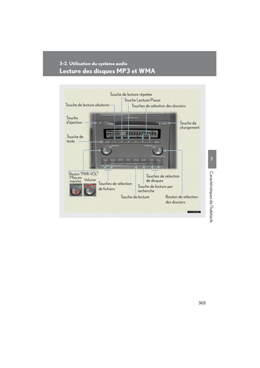 Lexus HS manuel du proprietaire / page 305