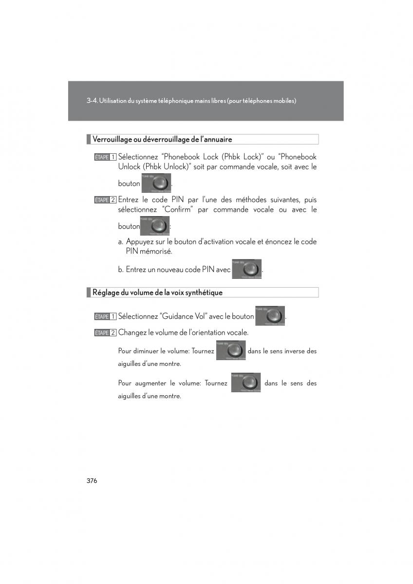 Lexus HS manuel du proprietaire / page 378