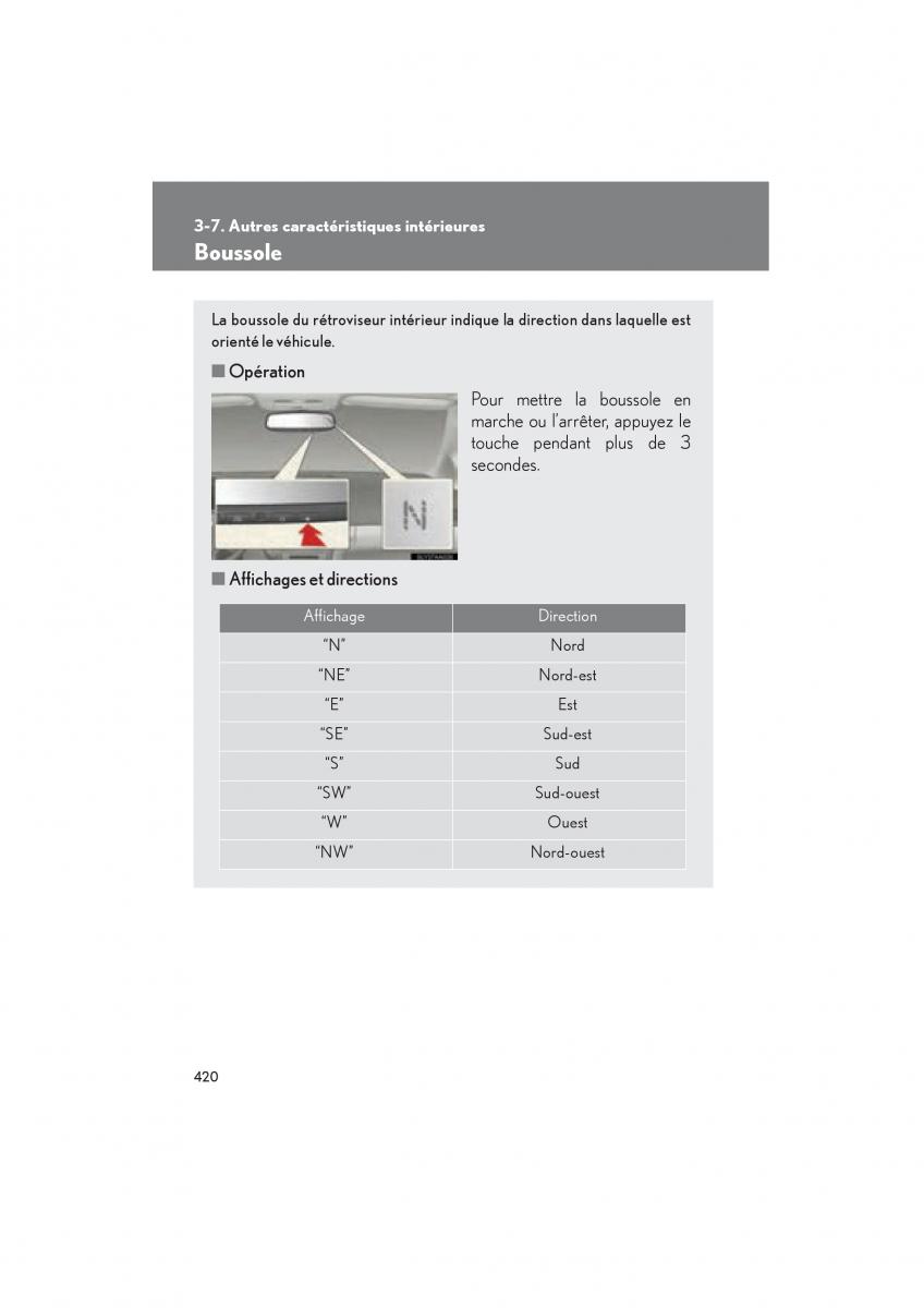 Lexus HS manuel du proprietaire / page 422