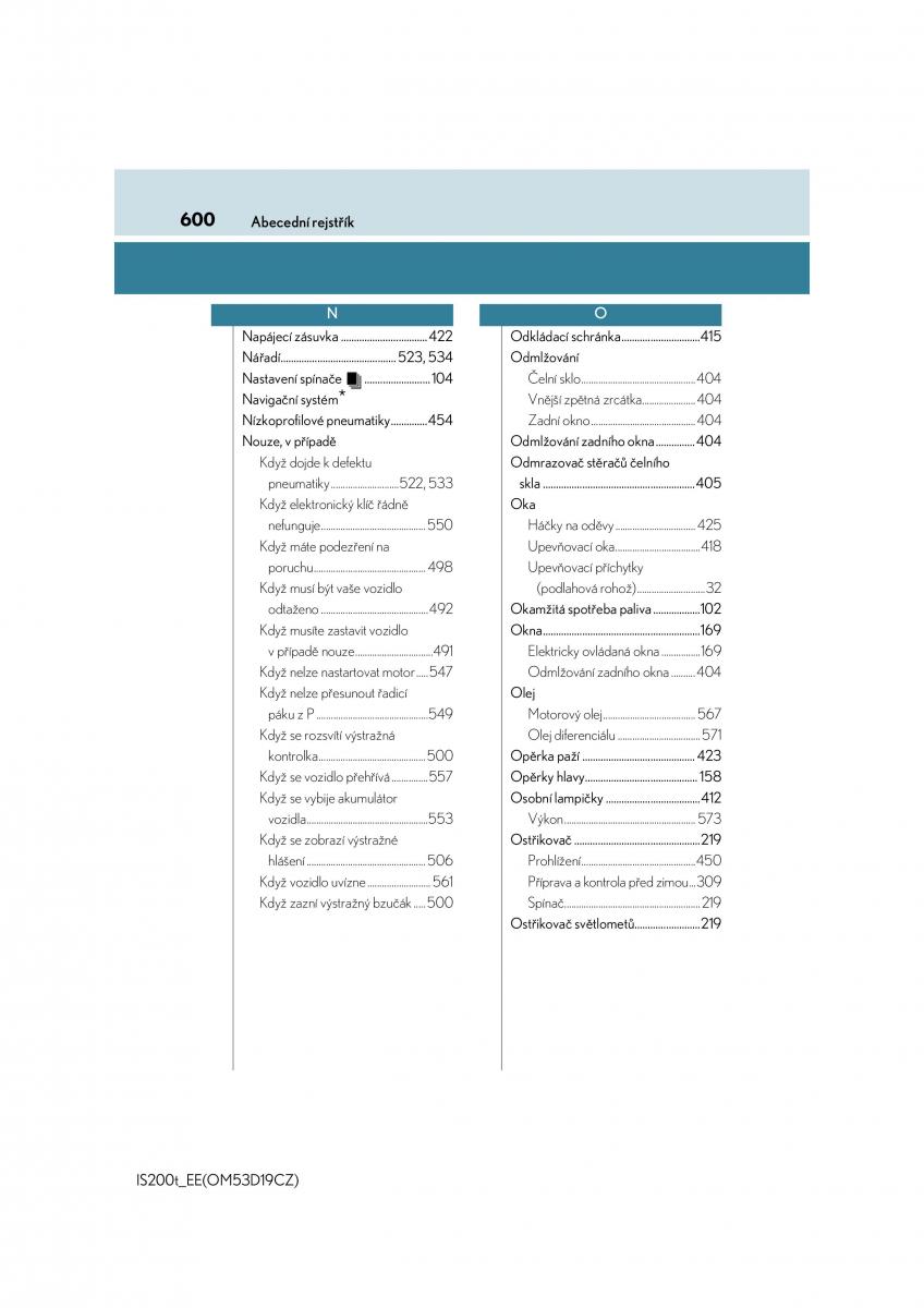Lexus IS200t III 3 navod k obsludze / page 600
