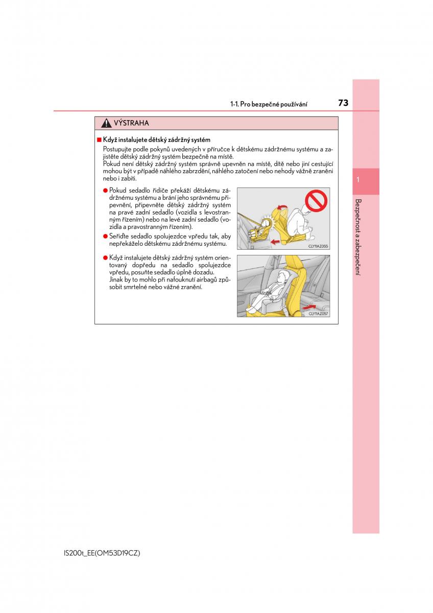 Lexus IS200t III 3 navod k obsludze / page 73