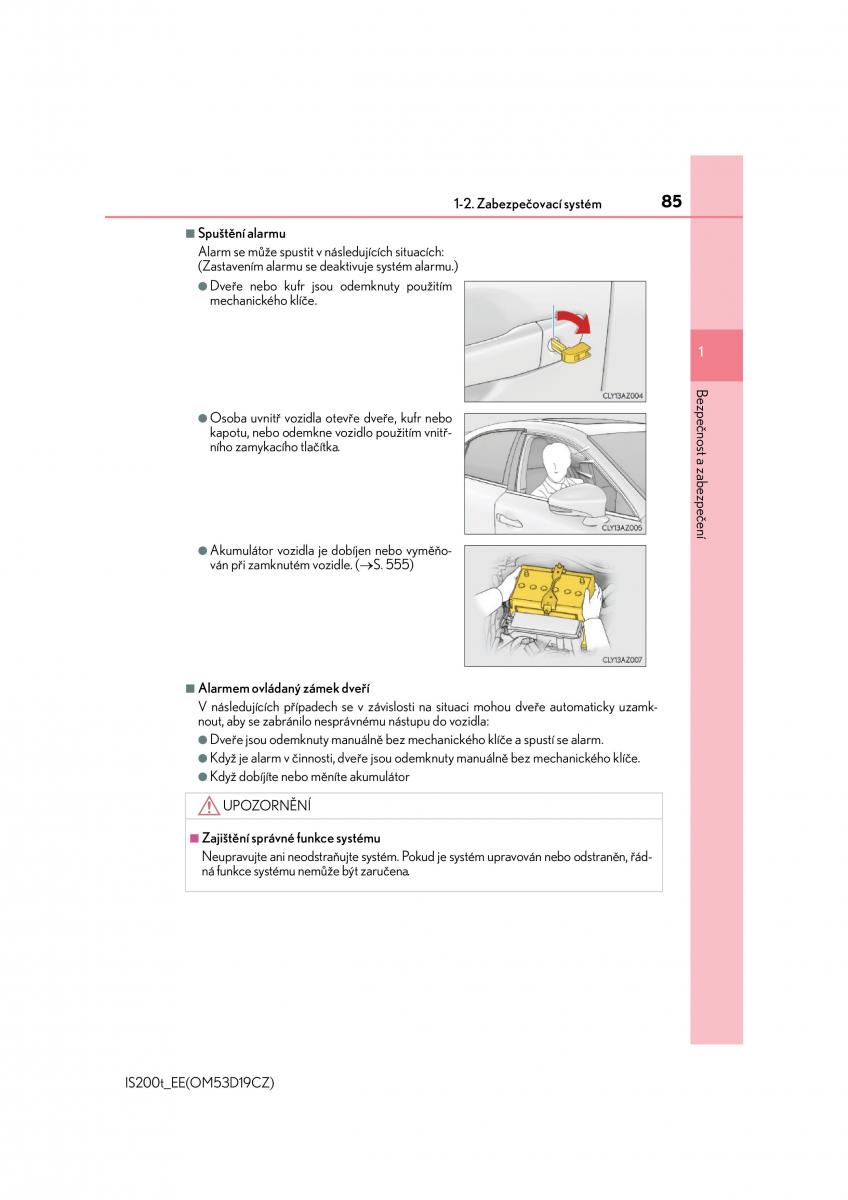 Lexus IS200t III 3 navod k obsludze / page 85