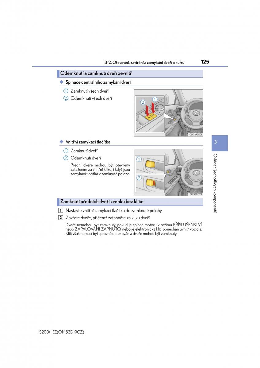 Lexus IS200t III 3 navod k obsludze / page 125