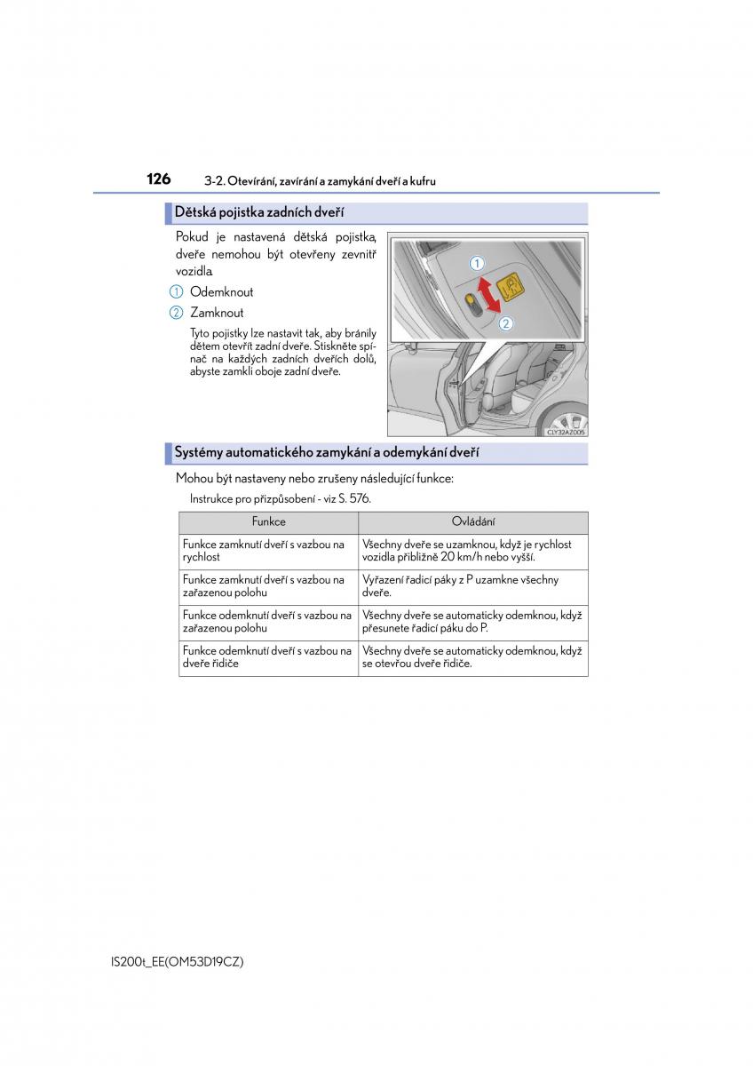 Lexus IS200t III 3 navod k obsludze / page 126