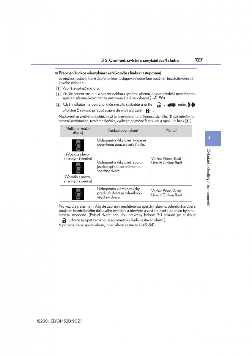 Lexus IS200t III 3 navod k obsludze / page 127
