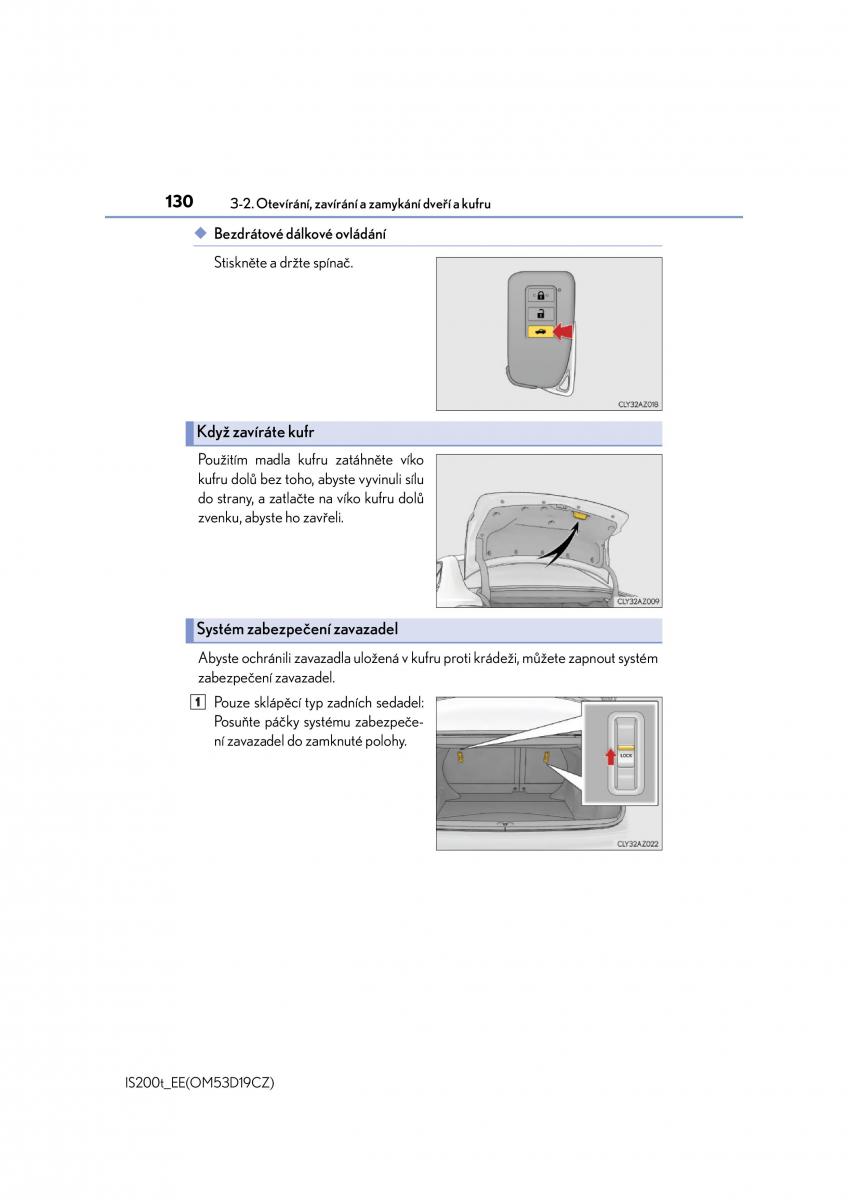 Lexus IS200t III 3 navod k obsludze / page 130