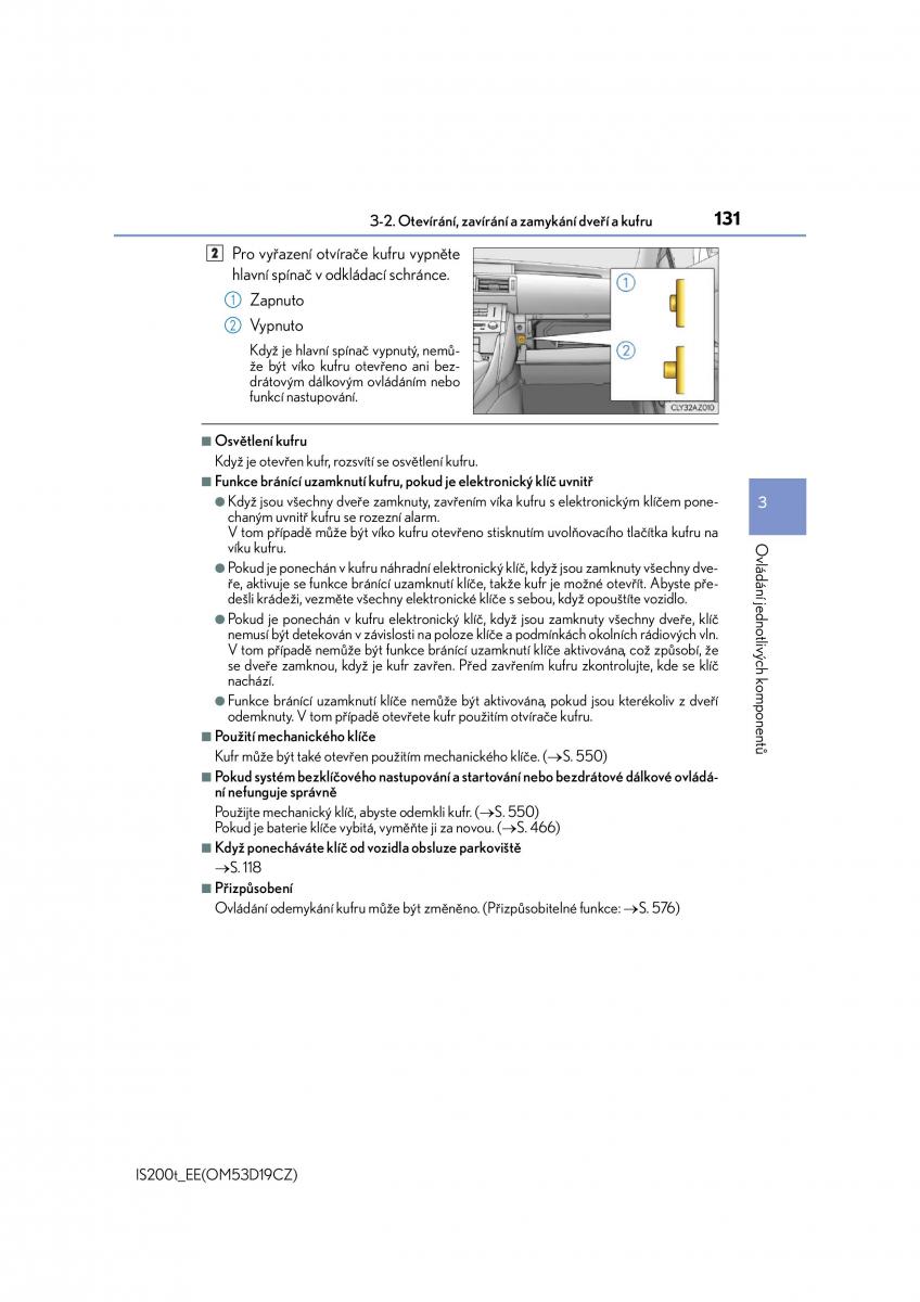 Lexus IS200t III 3 navod k obsludze / page 131