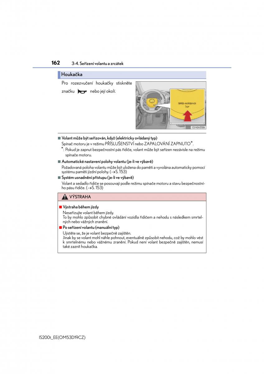 Lexus IS200t III 3 navod k obsludze / page 162
