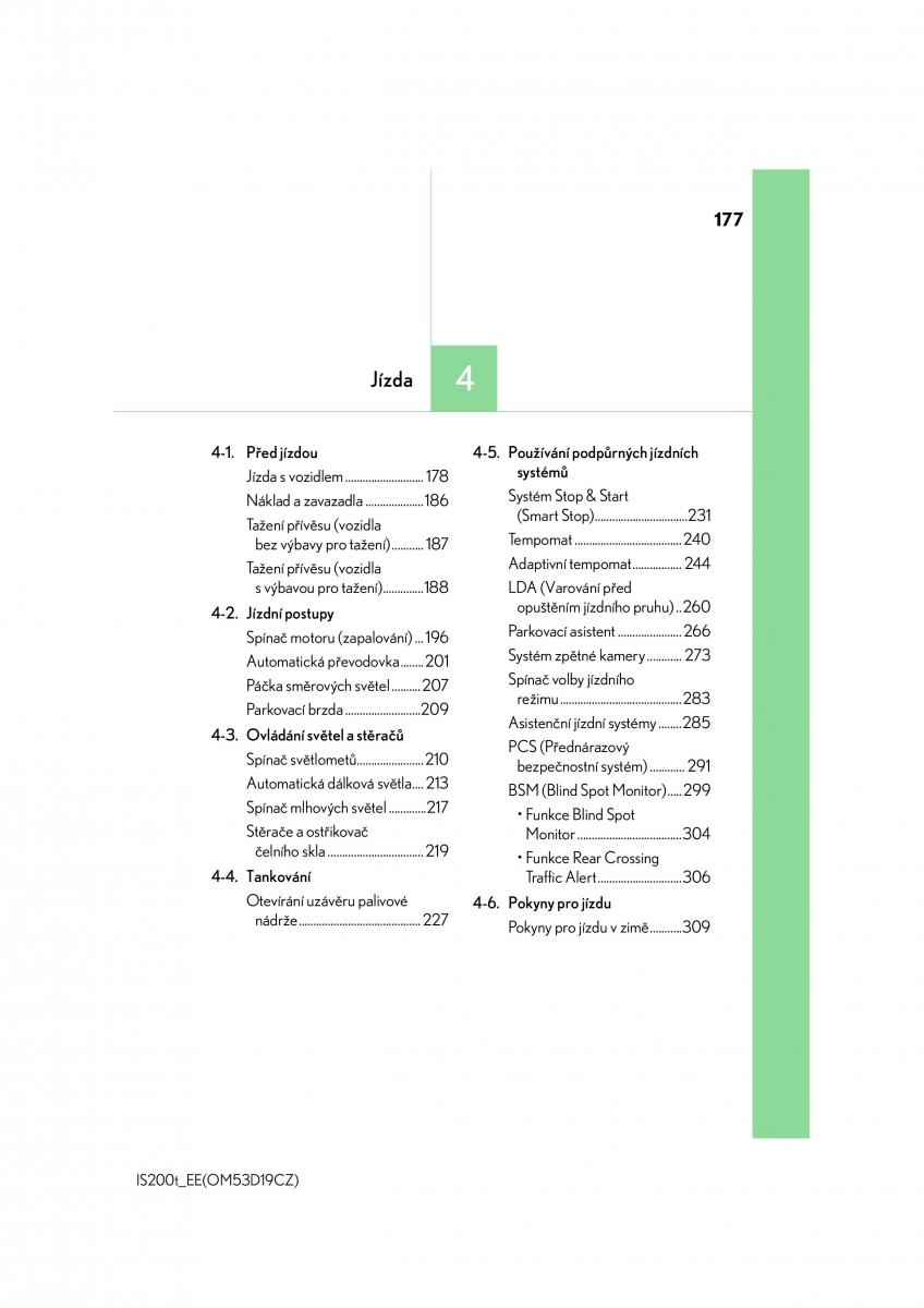 Lexus IS200t III 3 navod k obsludze / page 177