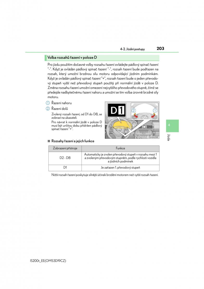 Lexus IS200t III 3 navod k obsludze / page 203